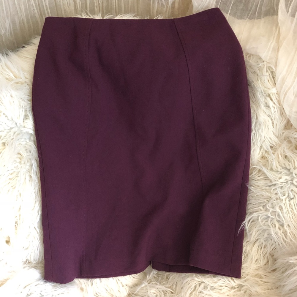 Dark purple pencil skirt